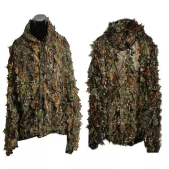 Outdoor Woodland Sniper Ghillie Suit Kit Cloak 3D Leaf Camouflage