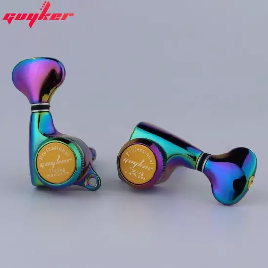 GUYKER 6R Chameleon Rainbow Locking Tuners Guitar Tuning Pegs Electric Guitar