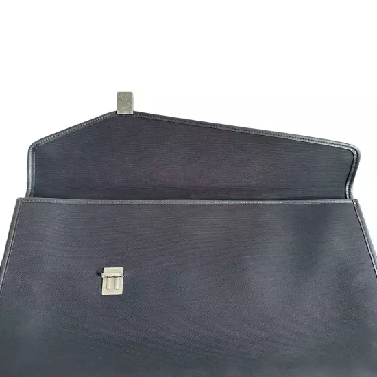 Gucci Black Nylon Leather Laptop Bag Document Zip Case 108841 Original