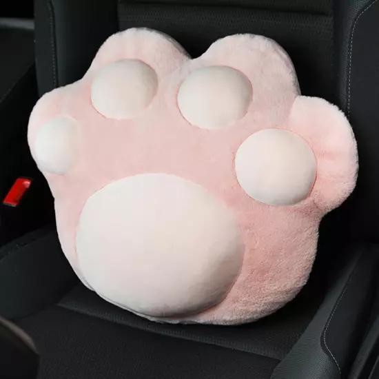 Cute Universal Plush Neck Pillow Comfort Car Headrests Cat Claw Women Cushion~Ð