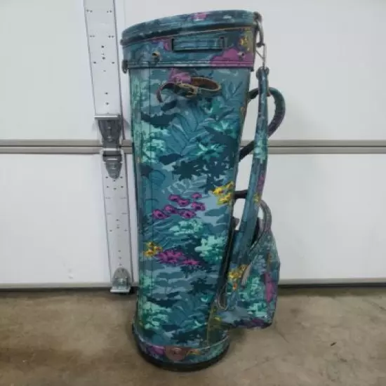 Vintage Hot-Z Floral Faux Leather Canvas Golf Bag 3 way gb270