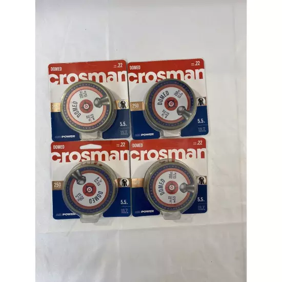 (4) Crosman 22 Essential Domed Air Power Pellets ~ 1000 Pellets Total ~ New