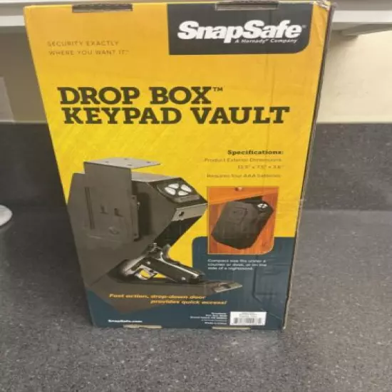 SnapSafe Drop Box Keypad Vault, 13.5"H x 7.5"W x 3.6"D NEW Gun Safe,Black75431