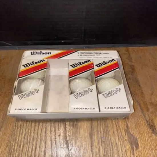 Vintage Wilson K-28+ Golf Balls 3-3packs in Original Sleeves with Box 1960's