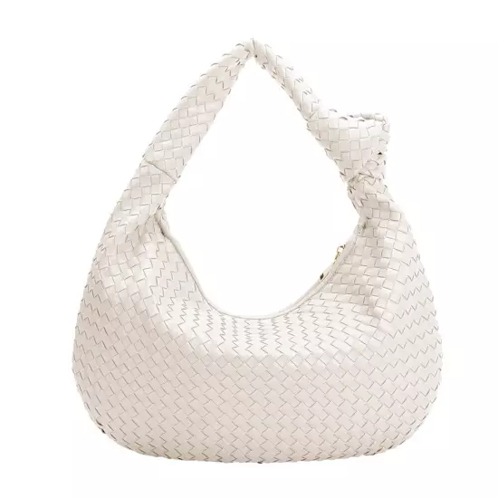 Melie Bianco Brigitte Large Satchel Recycled Vegan Woven Knot Bag Anthropologie!