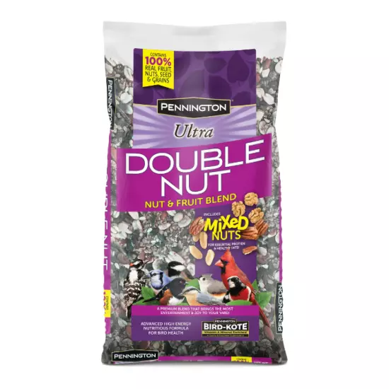 Pennington Ultra Double Nut & Fruit Blend, Wild Bird Seed and Feed, 2.5 lb. Bag