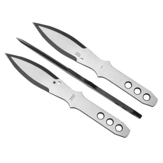 Spyderco TK01LG Stainless Steel Large SpyderThrowers Knives - 3-Pack