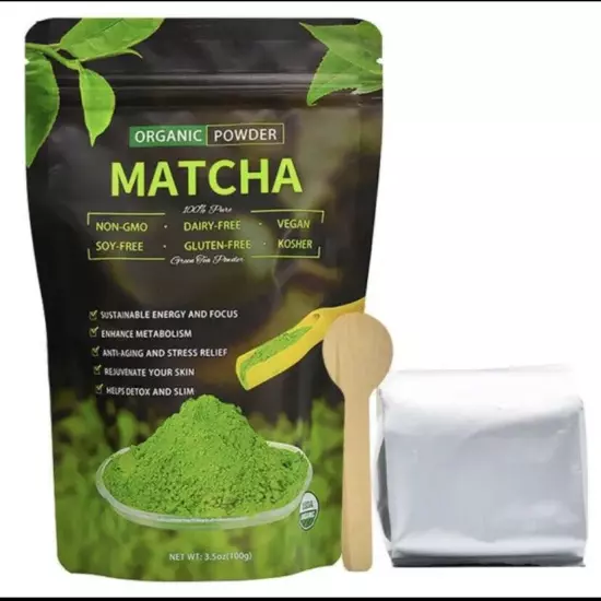 100% Organic & Natural Green Tea Powder Pure Slim Japanese Matcha Tea 3.5oz