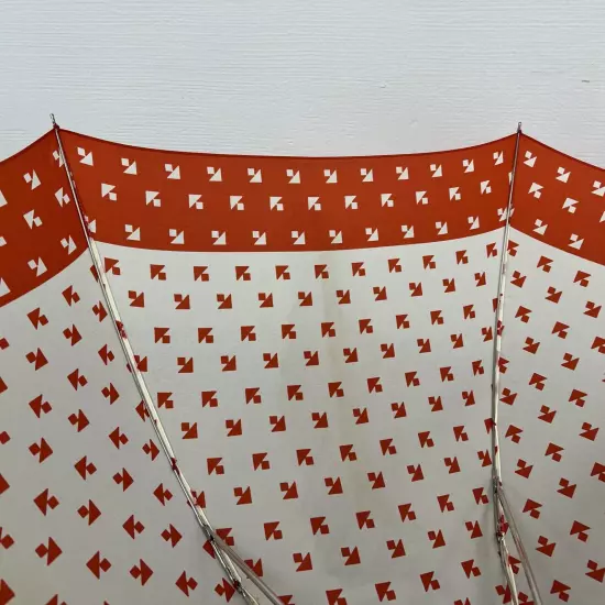 VTG 60s MCM Totes Umbrella Orange And White Rare, Retro