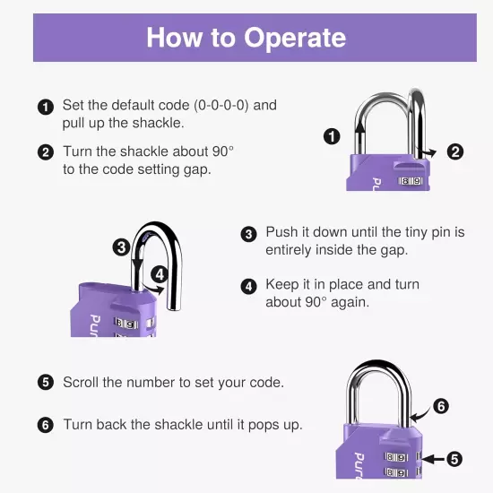 1 Pack Combination Lock 4 Digit Locker Lock Outdoor Waterproof Padlock for Schoo