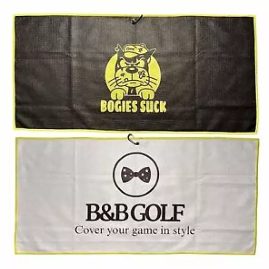 B&B Golf Bogies Suck Golf Towel. Micro- Fiber 32inx15in