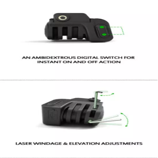 Green Rechargeable Laser Sight for Compact Taurus G2, G3, Smith M&P, PX4 Storm