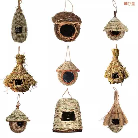 19 Style Birds Nest Bird Cage Natural Grass Egg Cage Bird House Outdoor Decorati