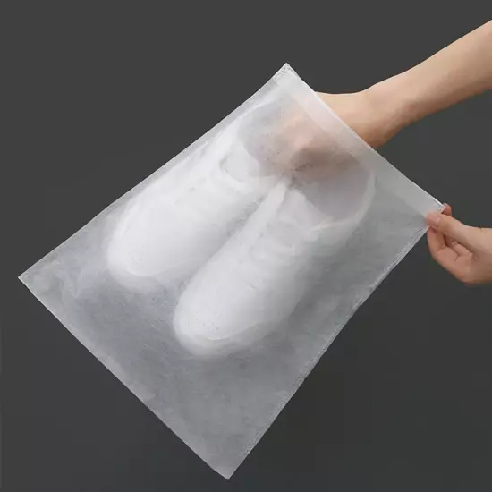 50X Drawstring Shoes Bags Travel Clothes Clear Portable Storage Bag Dust Pouch