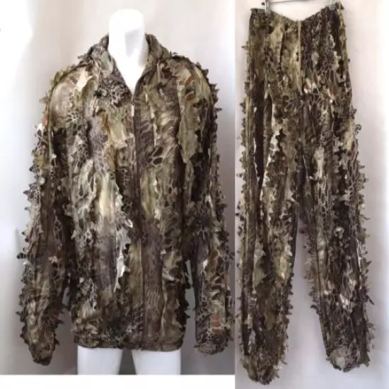 3D HIGHLANDERTM Leaf Python Camo Ghillie Suit Bionic Training Bowhunt Sniper