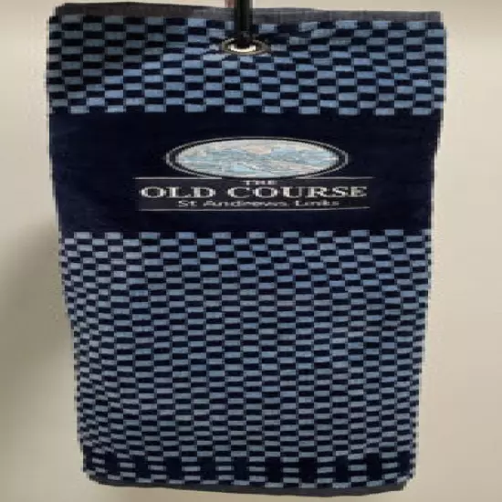 Golf Towel The Old Course St Andrews Links British Open Blue Plaid