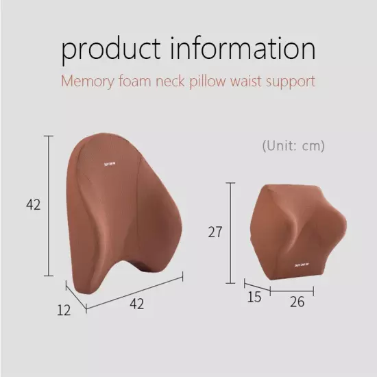 Car Lumbar Support Headrest Neck Pillow Support Universal Soft Neck Back Support