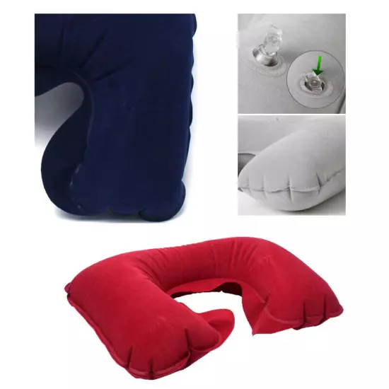 6pcs Set Inflatable Neck Air Pillows Portable Travel U Shaped Cushions Head Rest