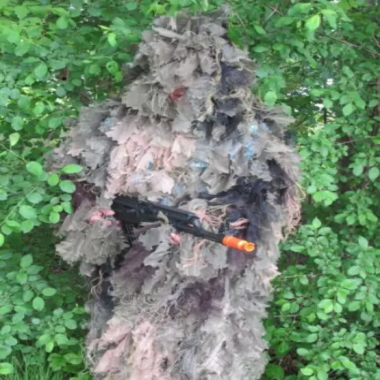 Leaf Ghillie Suit Woodland Camo, Fit large & X-Large Size