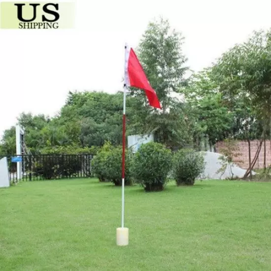 Portable Practice Golf Hole Putting Green Flags w/ Cup Backyard Golf Flagstick