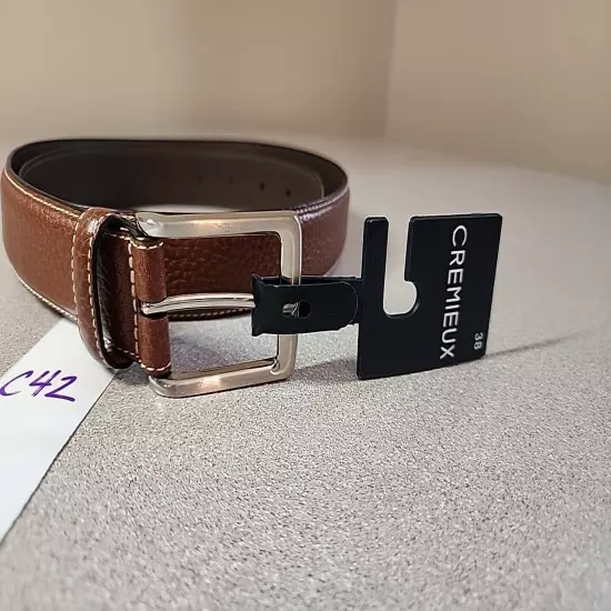 Cremieux Brown Leather Belt Size 38