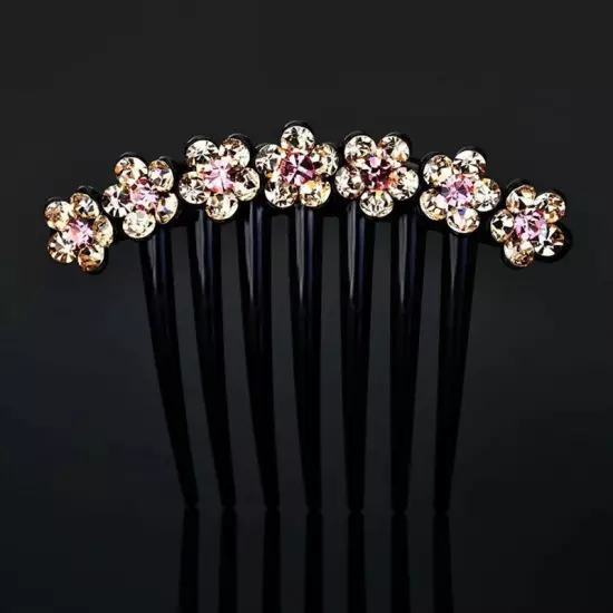 Crystal Flower Hair Comb Clip Shiny Rhinestones Hairpins Women Hair Accessories*