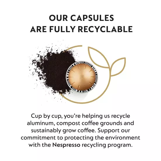 Nespresso Capsules Vertuo, Melozio, Medium Roast Coffee, 30-Count Coffee Pods, B