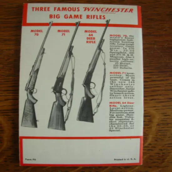 VINTAGE WESTERN SILVERTIP FORM F-6 BROCHURE