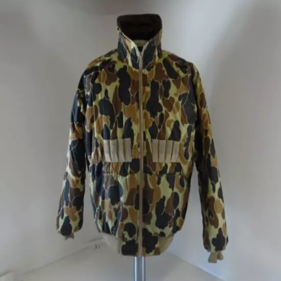 MEN'S COLUMBIA SPORTSWEAR REVERSIBLE HUNTING BOMBER JACKET CAMO / GREEN medium