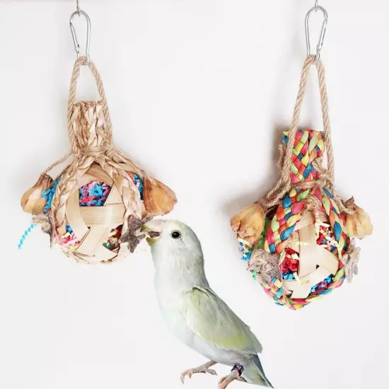 Bird Chewing Toy Chew Toy Ball Cage Bite Large Parrot Toys for Budgie Macaws