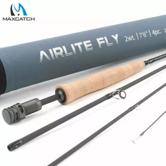 AIRLITE Lightweight Fly Rod 2wt 3wt 7'6'' 4 Pieces IM10 Cordura Fishing Tube