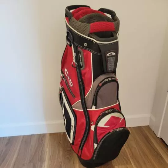 Sun Mountain C-130 Golf Cart Bag 14-Way + Putter Divider Red (No Rain Cover)