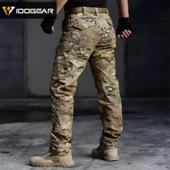 IDOGEAR Tactical Army Pants CP Camo Pants Combat Multicam Slim Fit Trousers 