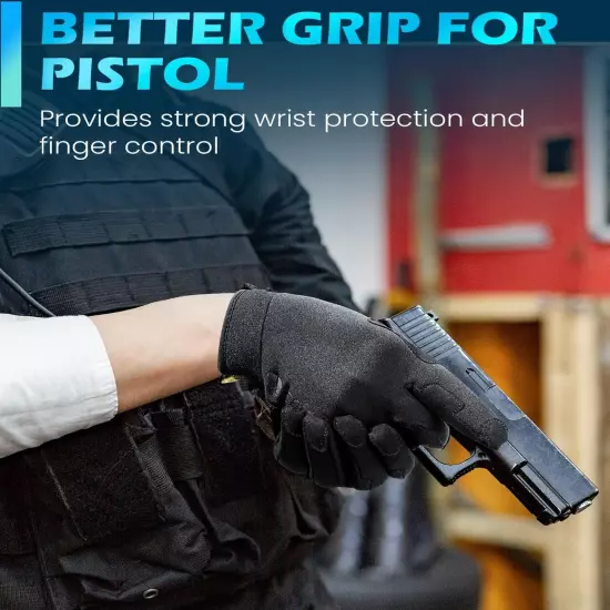 Tactical Gloves, Motorcycle Gloves with Full Conductive Palm, Lightweight Des...