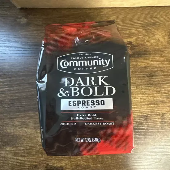 Community Coffee Dark And Bold Espresso Roast 12 Ounce Pack Of 6 Ground Coffee"