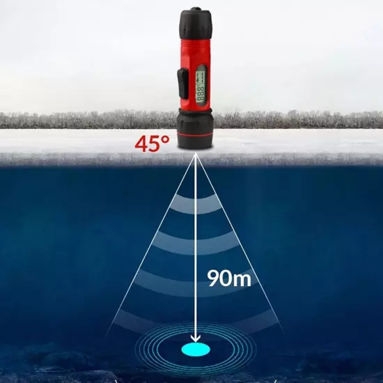 Digital Handle Fish Finder Underwater 100M Depth Sonar Echo Sounder Fishing