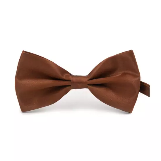 Men Bowtie Classic Wedding Party Bow Tie Solid Color Adjustable Necktie