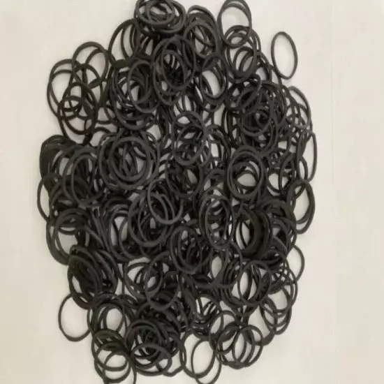 50 PCS SMALL BLACK RUBBER BANDS 