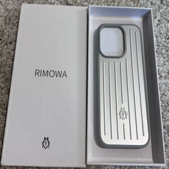 Rimowa Iphone Case Aluminum For 15 Pro Open Box Silver