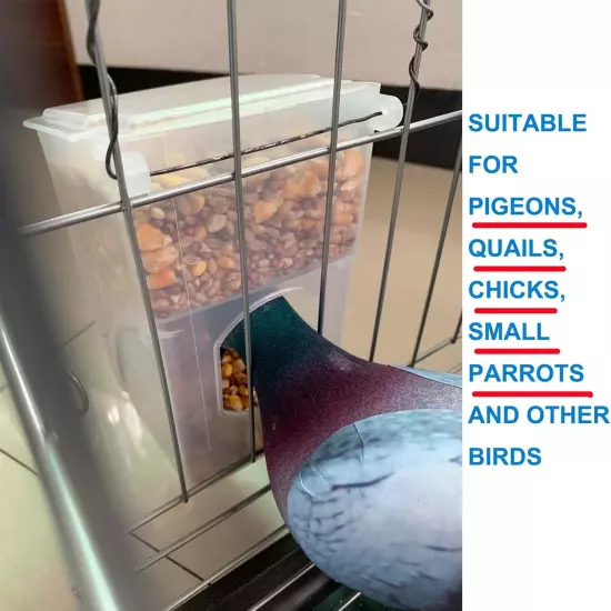 Automatic Pigeon Bird Feeder and Water -Parrot Feeder Water Cage Accessories Sup