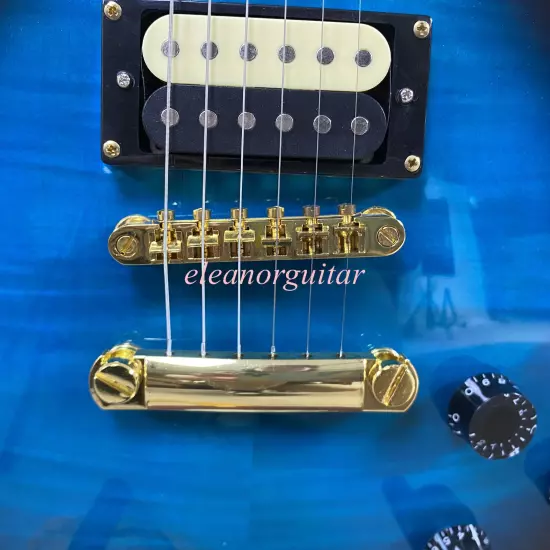 BLUE CUSTOM Electric Guitar Rosewood Fingerboard Zebra HH pickup blue binding