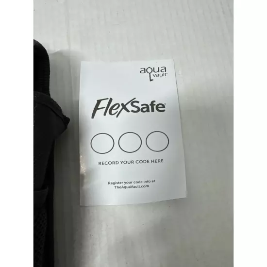 NEW AquaVault FlexSafe Anti-Theft Portable Travel Safe Combination Lock - Black