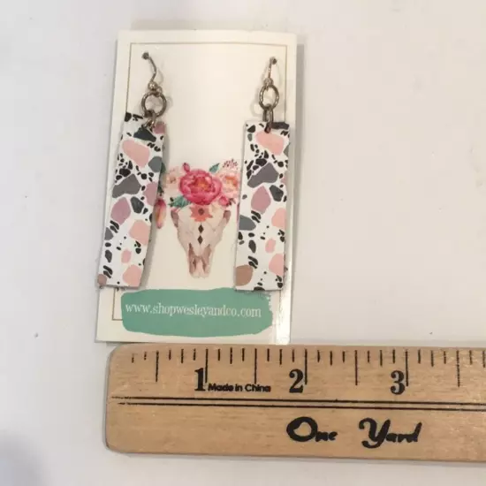 NEW Wesley and Co Handcrafted Leather Earrings