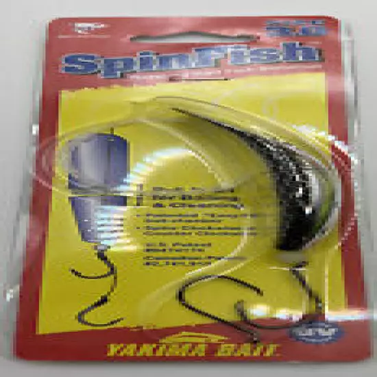 Yakima SpinFish 3.0 *Silver Black Scale” Rigged * CHROME* Lure NEW