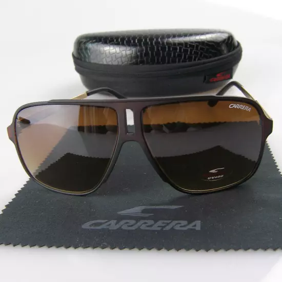 Men's Women Retro Sunglasses Unisex Square Matte Black Frame Carrera Glasses C34