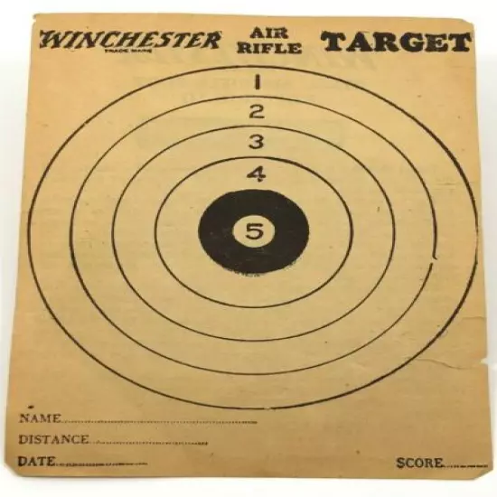 Winchester Air Rifle Target Form 1407 Advertisement Steel Shot Kopperklad 5114-L