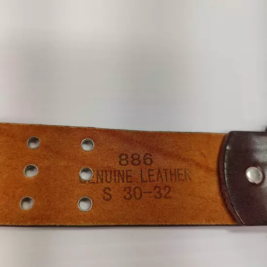 3 Holes 100% Genuine Leather belt 1 5/8" wide no tag 30-32 length