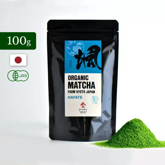 Japan Organic Matcha HAYATE High Grade Green Tea Powder 100g YAMASAN