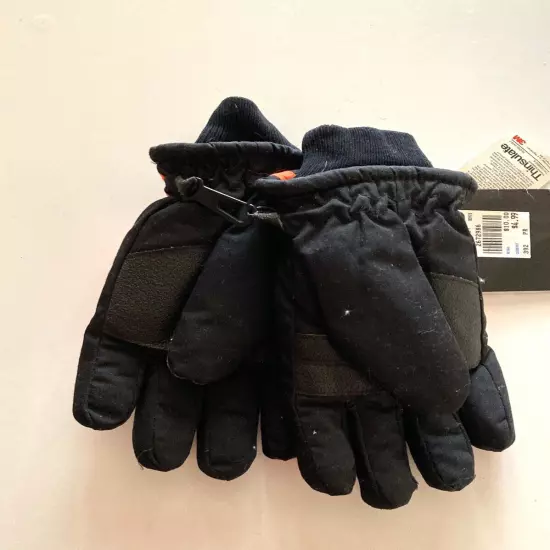 VTG KOMBI Thinsulate Gloves Unisex Black Orange Deadstock Size S