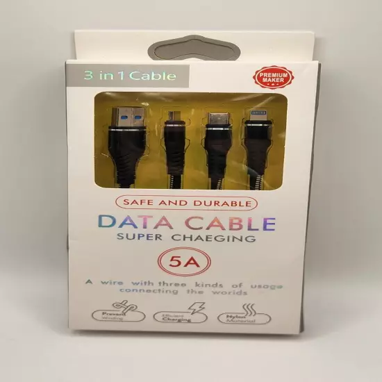 Universal 3 in 1 Data Cable Super Charging